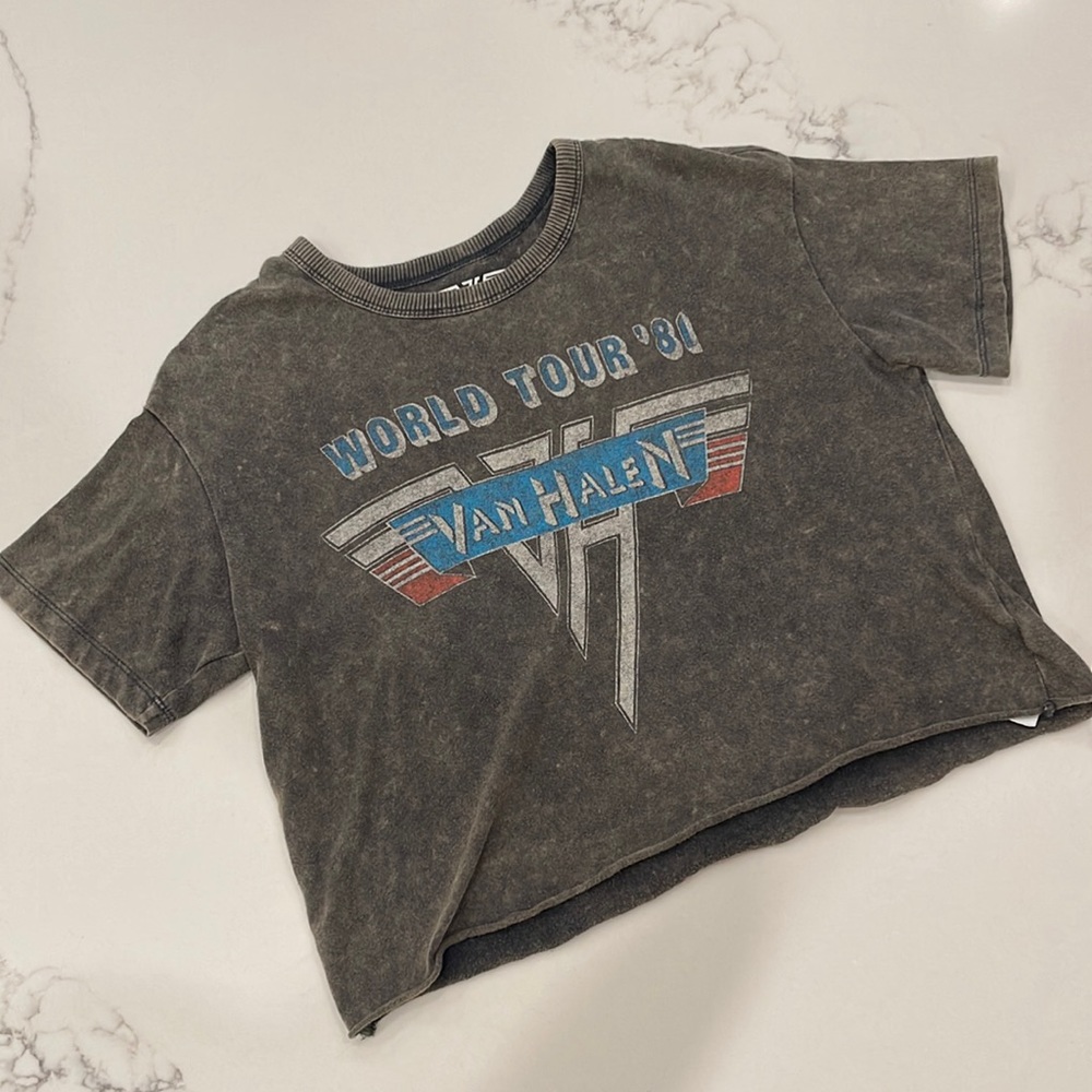 Van Halen Cropped Rock n Roll Tshirt, XS